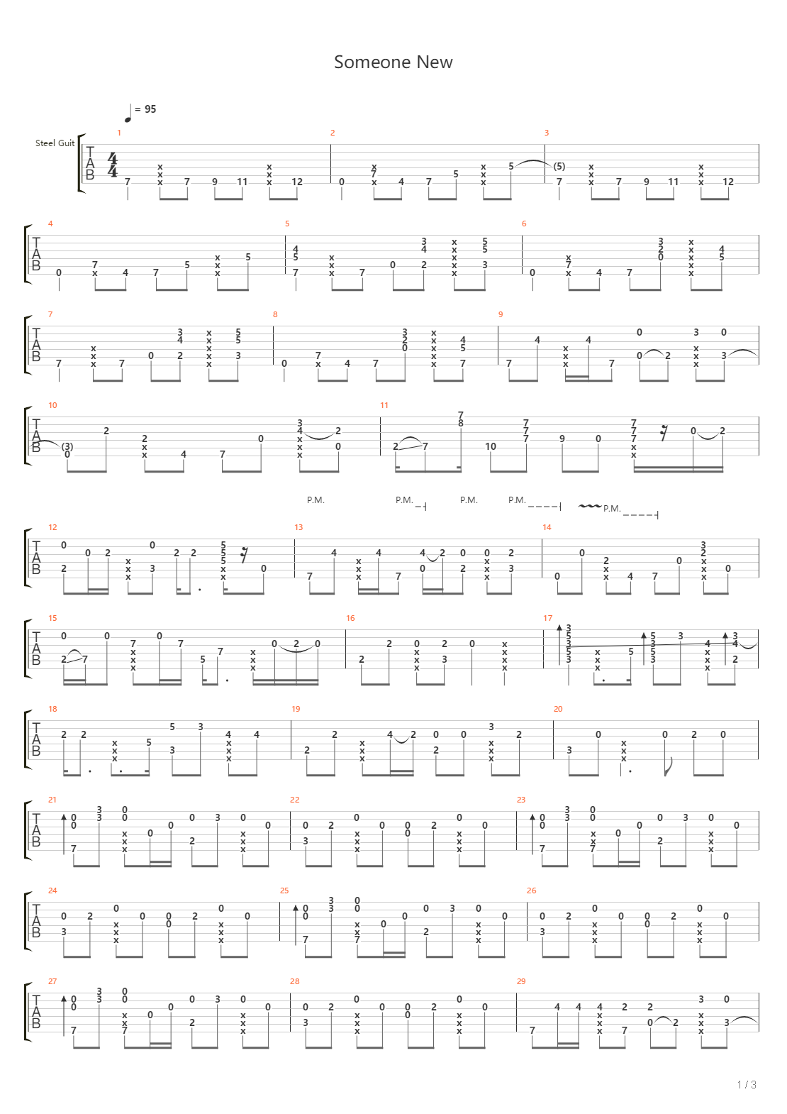Someone New吉他谱