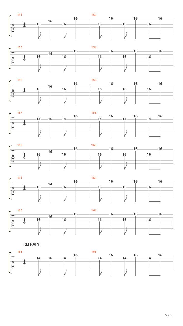 7 Seconds吉他谱