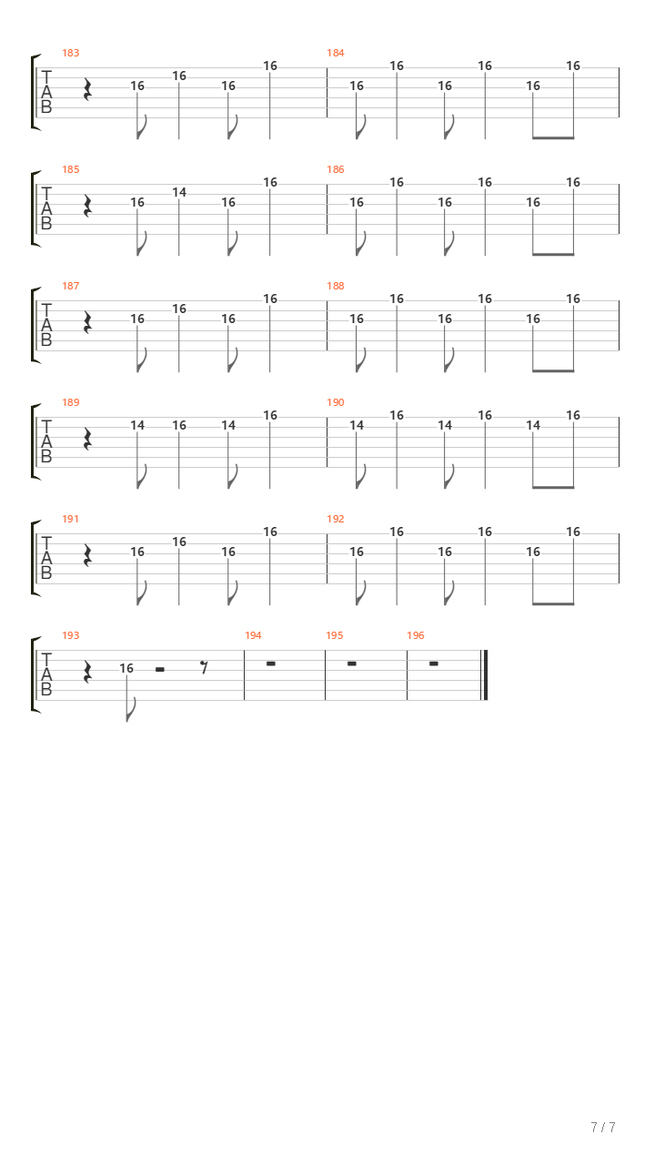 7 Seconds吉他谱