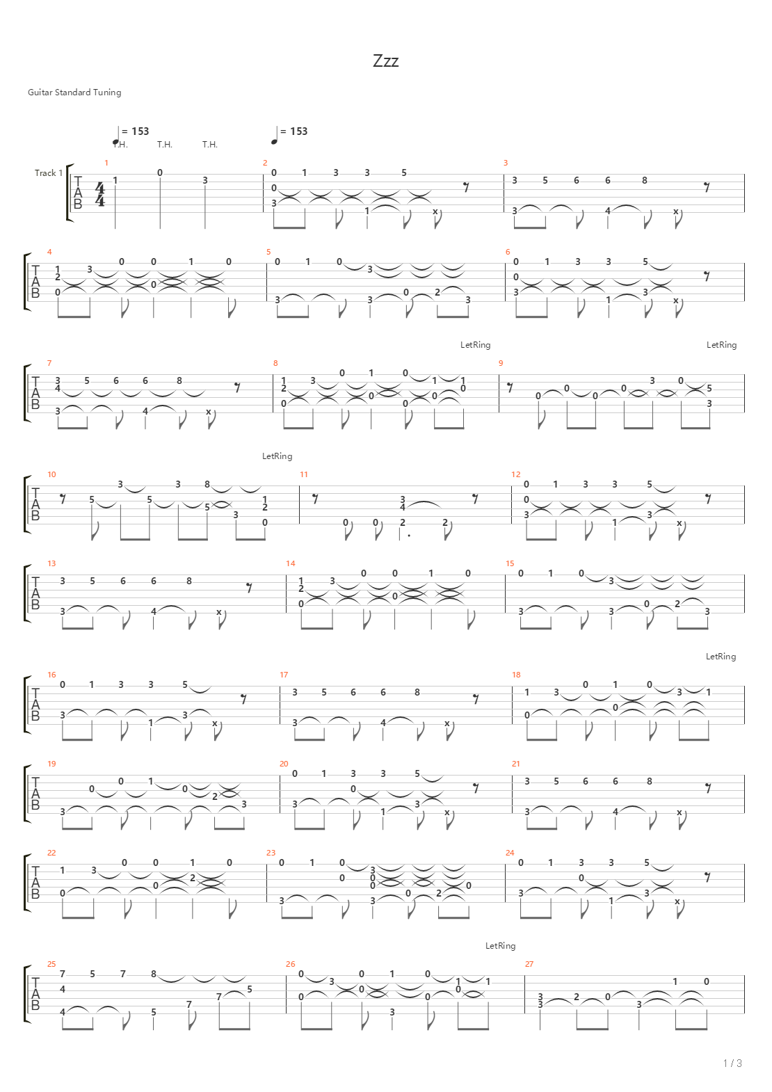 Zzz吉他谱