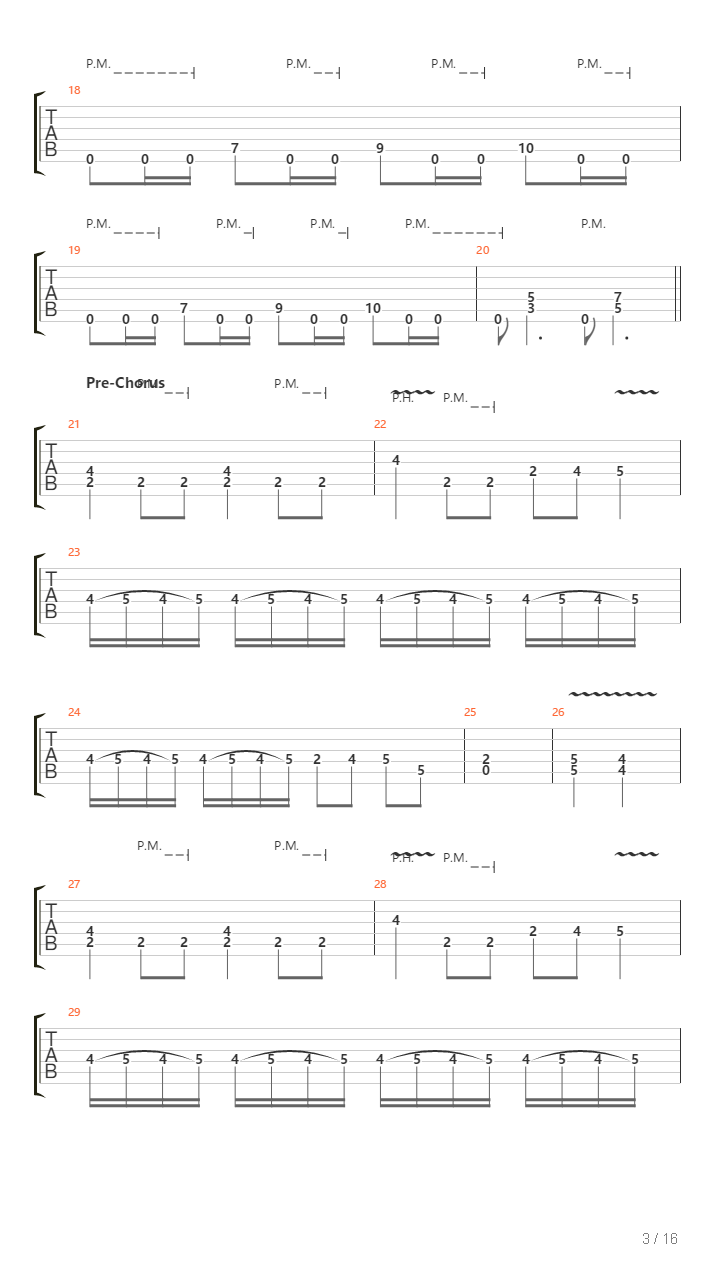 No Rest吉他谱