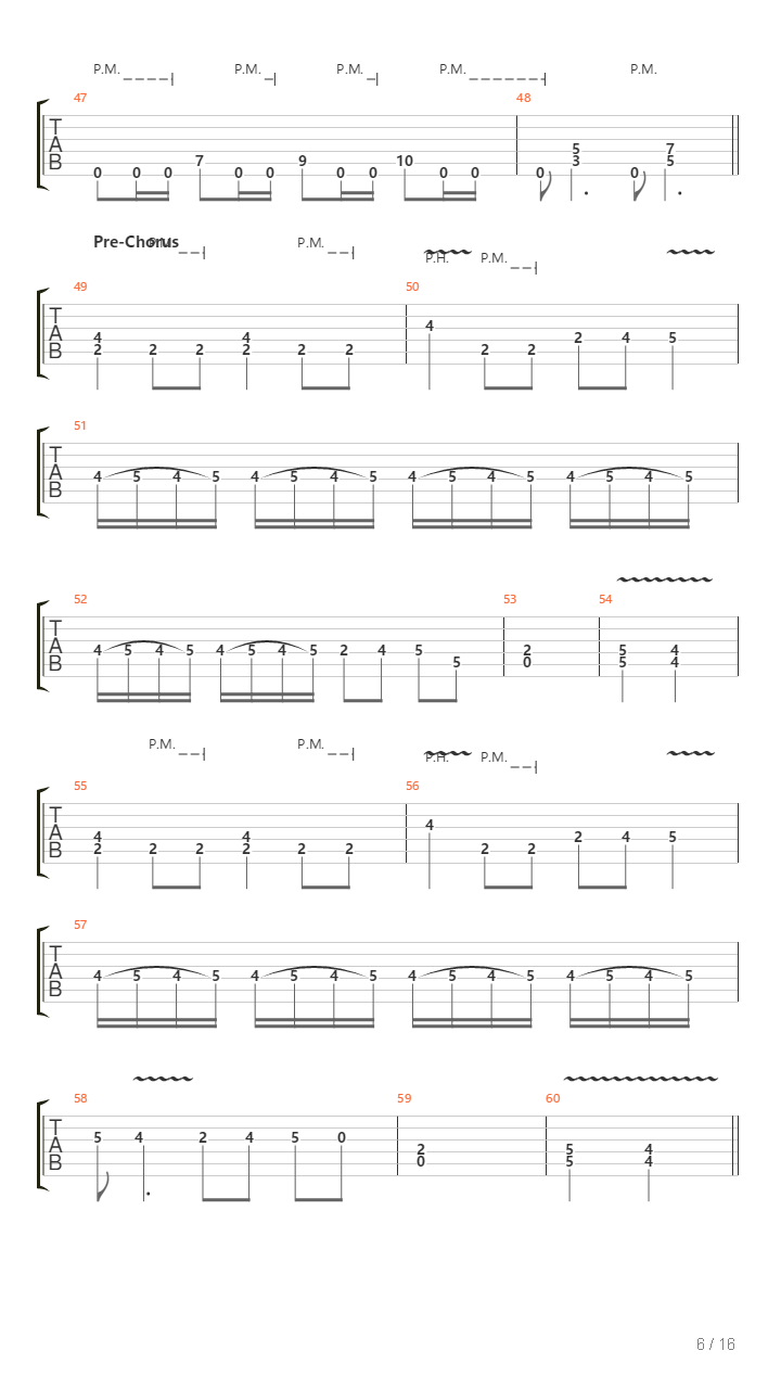 No Rest吉他谱