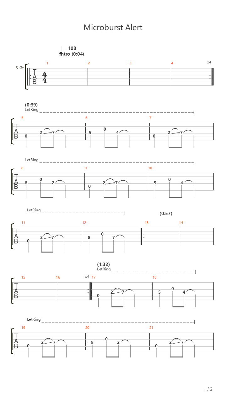 Microburst Alert吉他谱