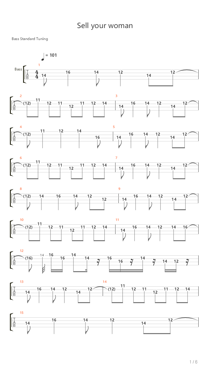 Sell Your Woman吉他谱