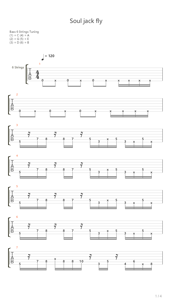 Soul Jack Fly吉他谱