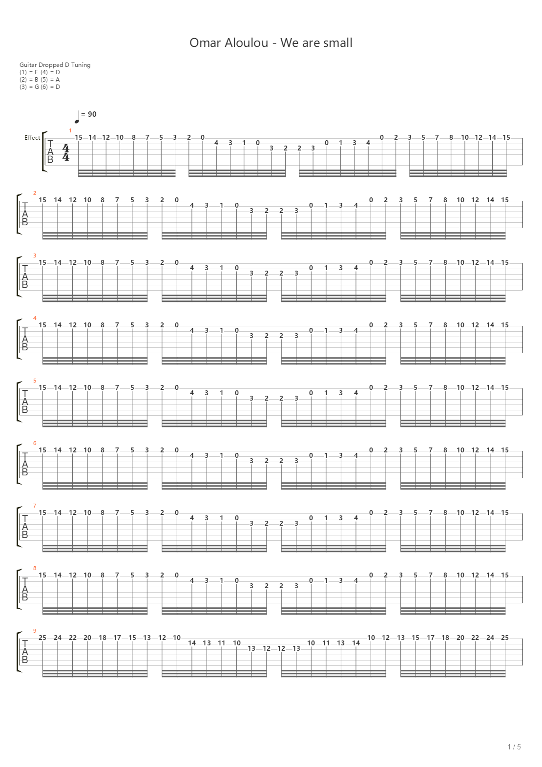 We Are Small吉他谱