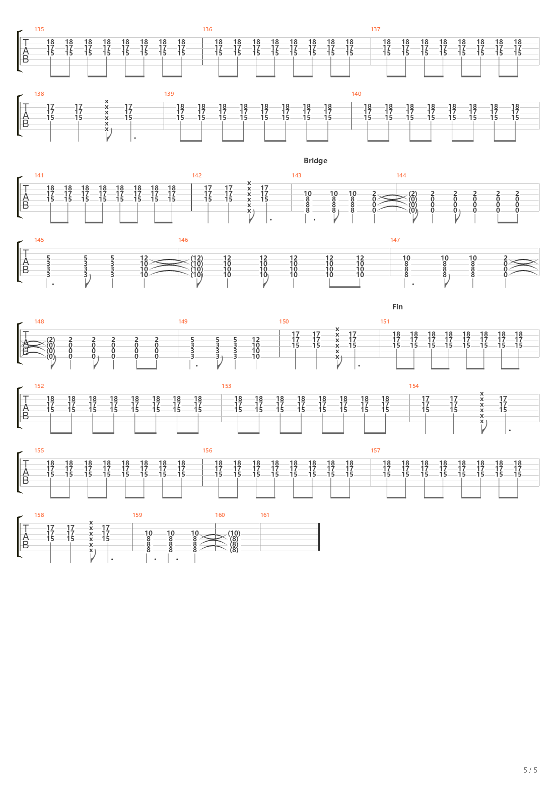 Running吉他谱