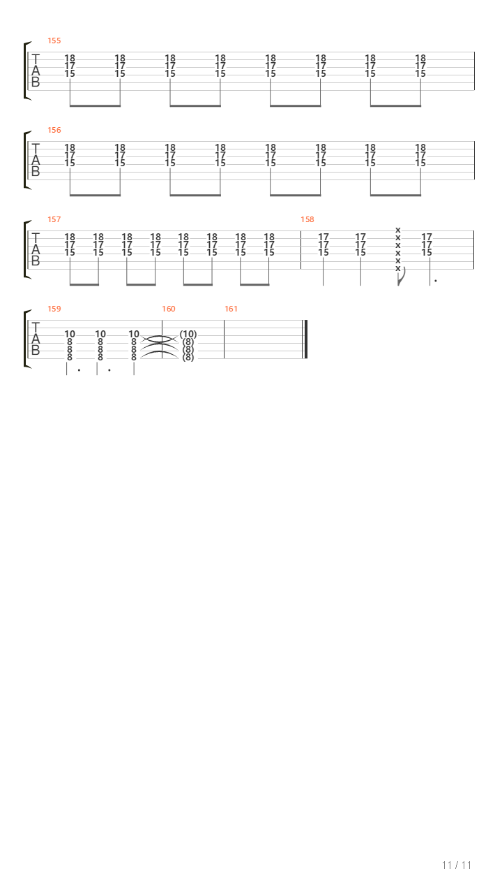 Running吉他谱