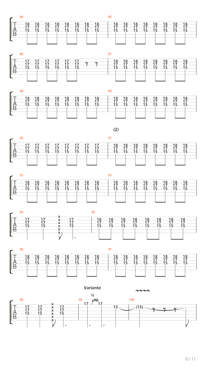 Running吉他谱