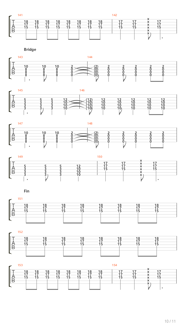 Running吉他谱