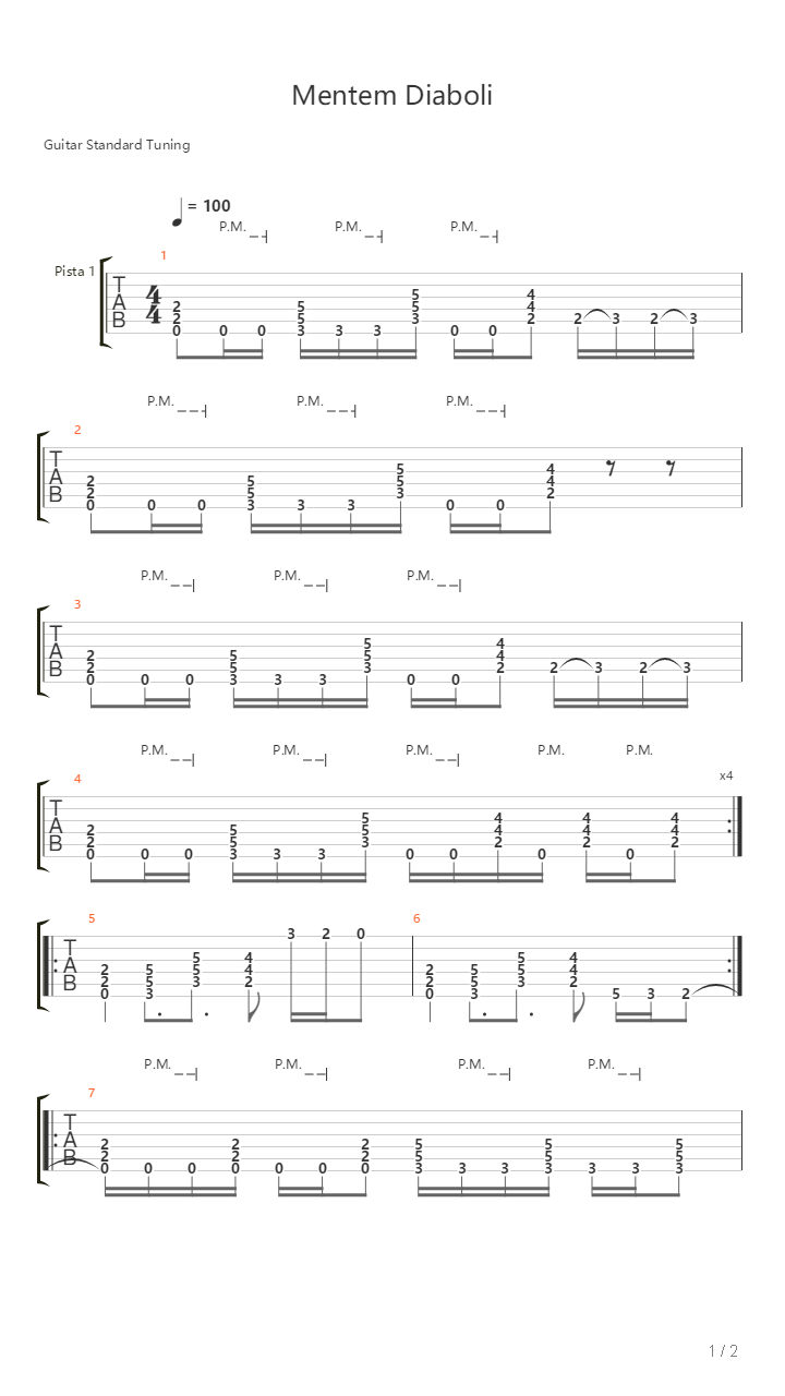 Mentem Diaboli吉他谱