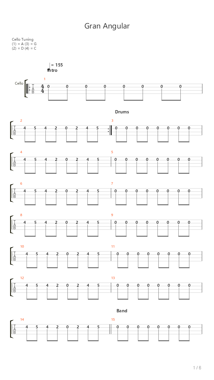 Gran Angular吉他谱