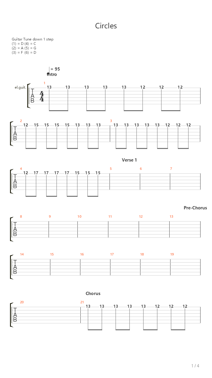 Circles吉他谱