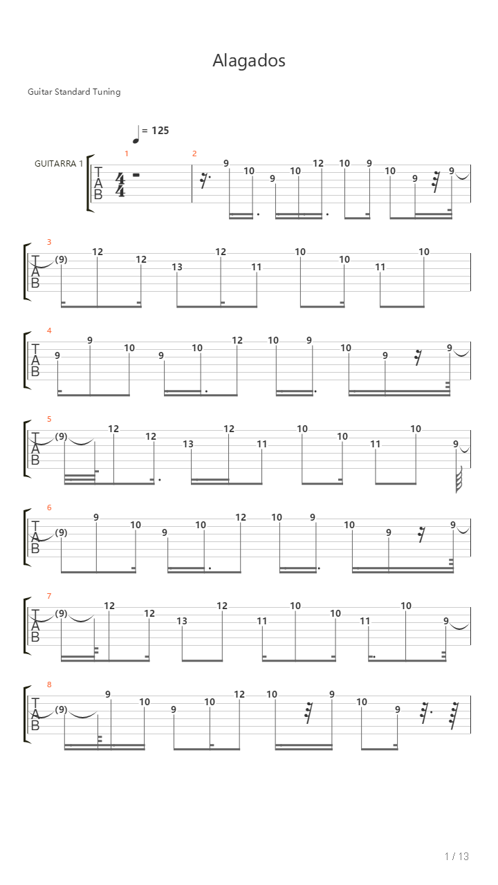 Alagados吉他谱