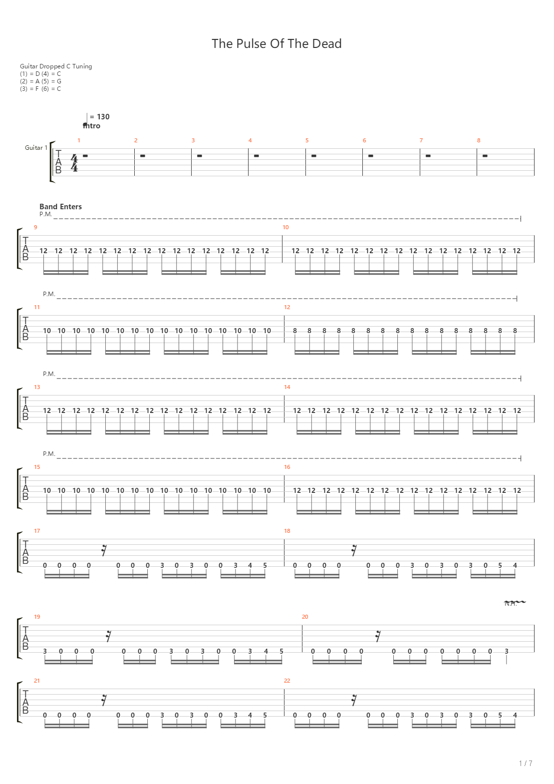 The Pulse Of The Dead吉他谱