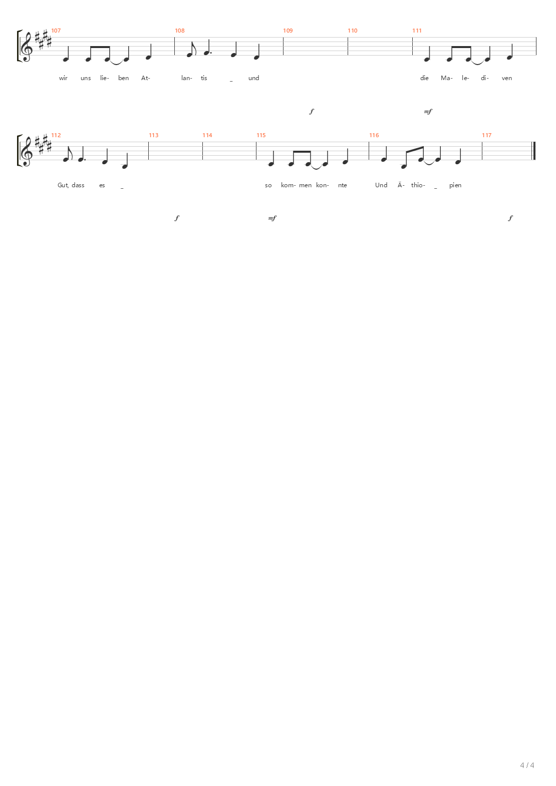 Aethiopien Die Bombe吉他谱