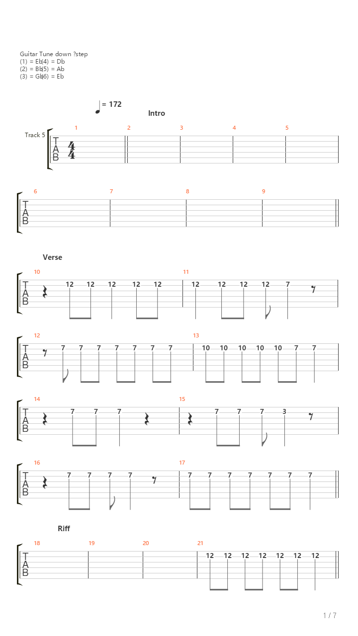 Reservoir吉他谱