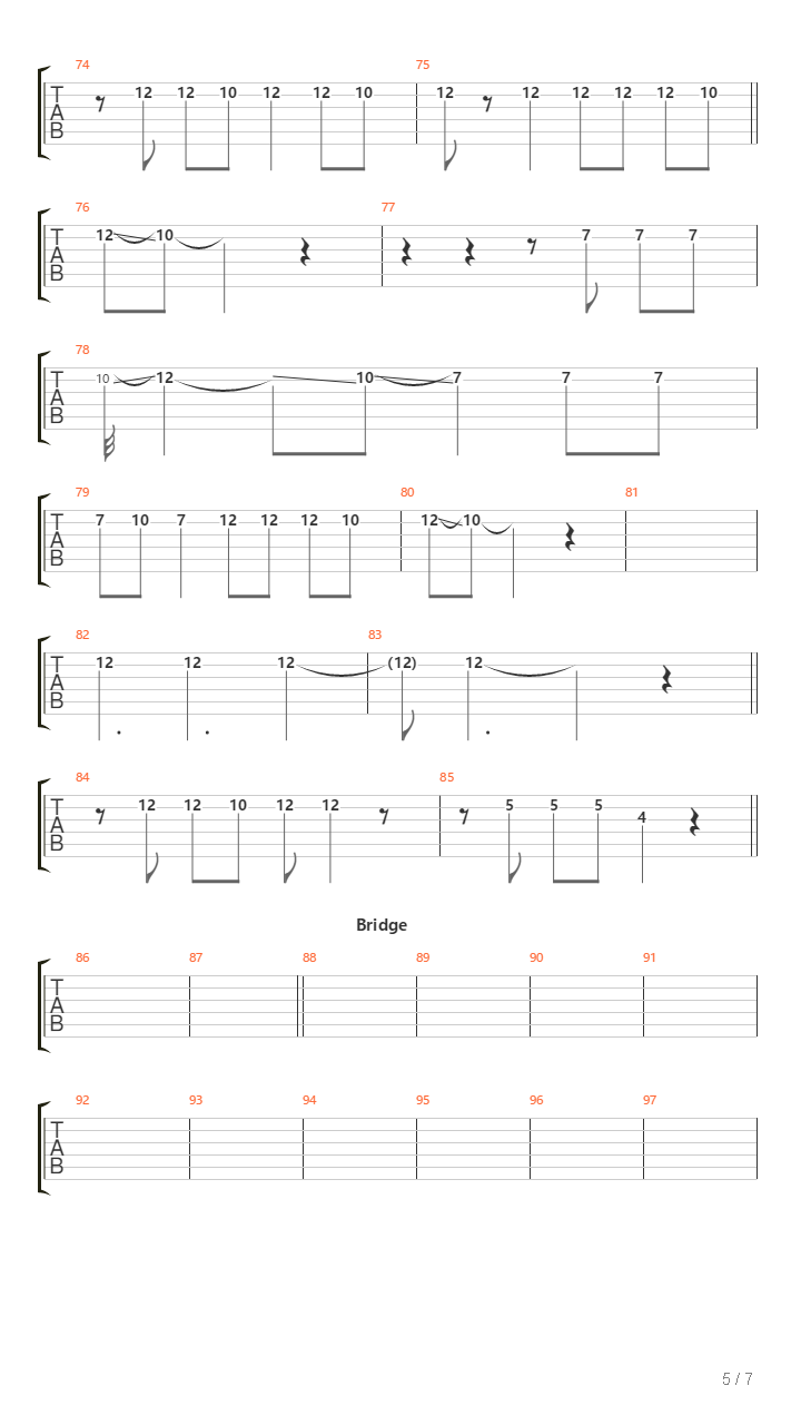 Reservoir吉他谱