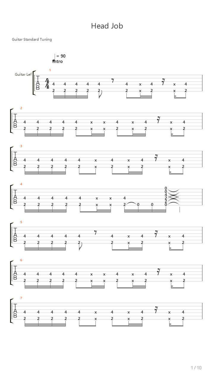 Head Job吉他谱