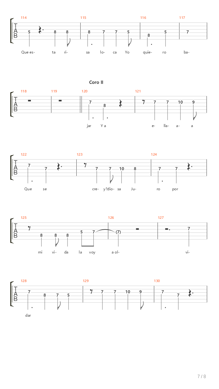 Una Copa Mas吉他谱