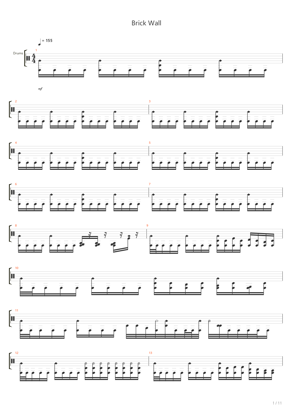 Brick Wall Vs Black Hole吉他谱