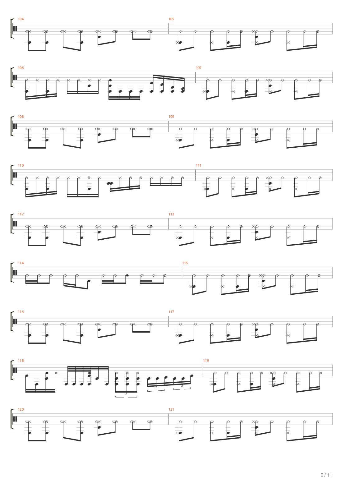 Brick Wall Vs Black Hole吉他谱