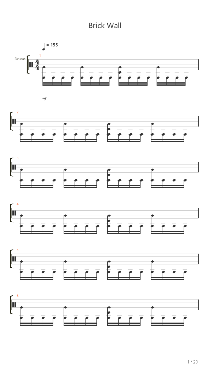 Brick Wall Vs Black Hole吉他谱