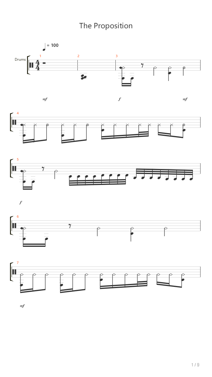 The Proposition吉他谱