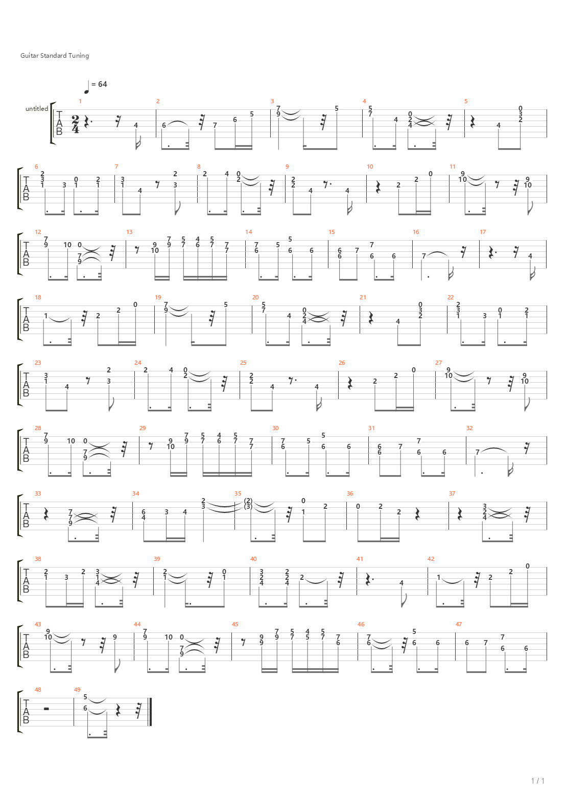 Estrellita吉他谱