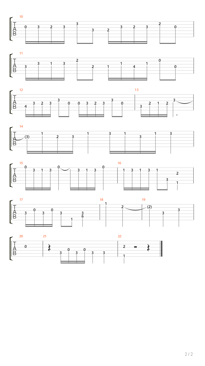 Preludio No17吉他谱