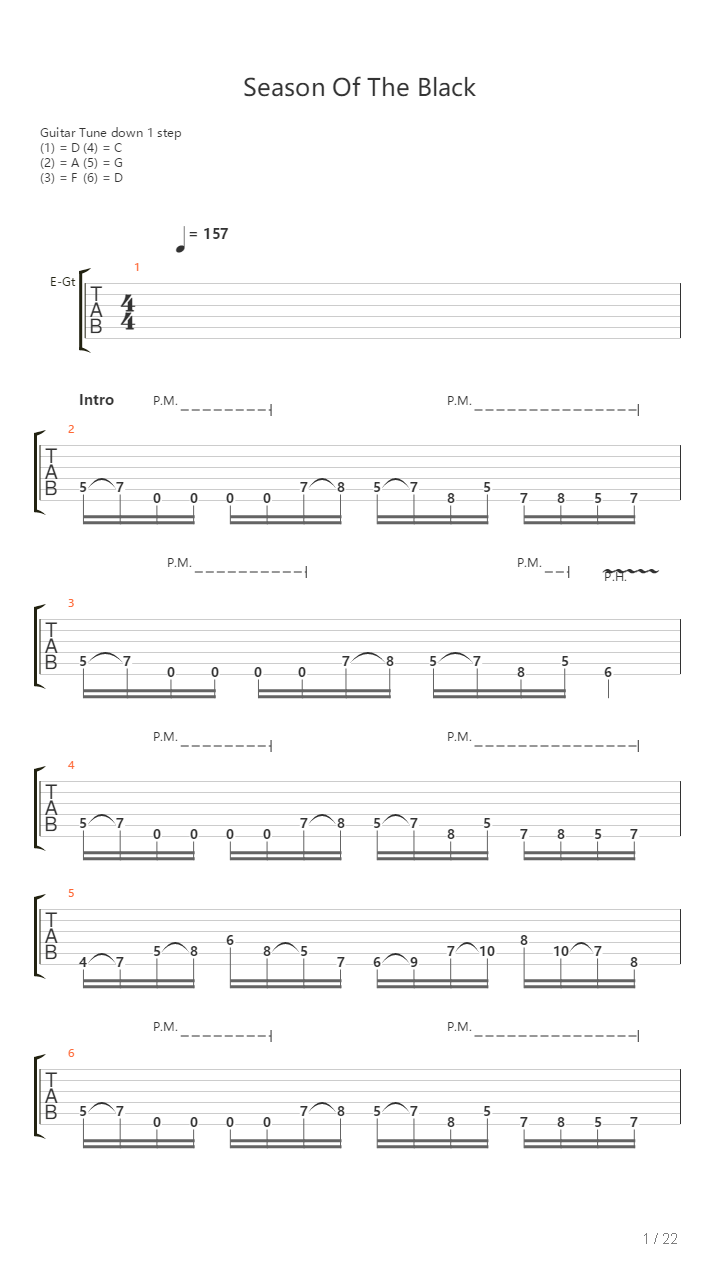 Season Of The Black吉他谱