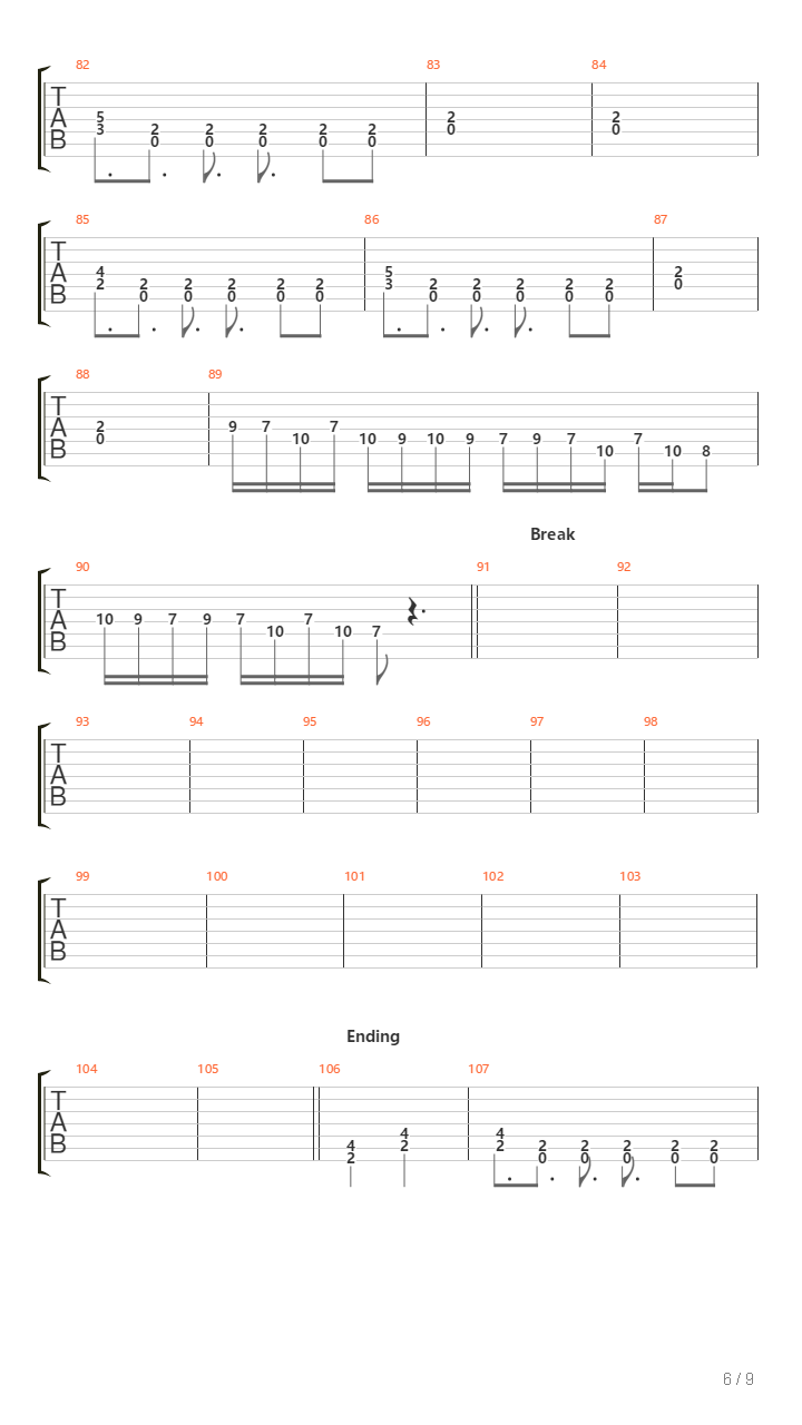 Burn In Hell吉他谱