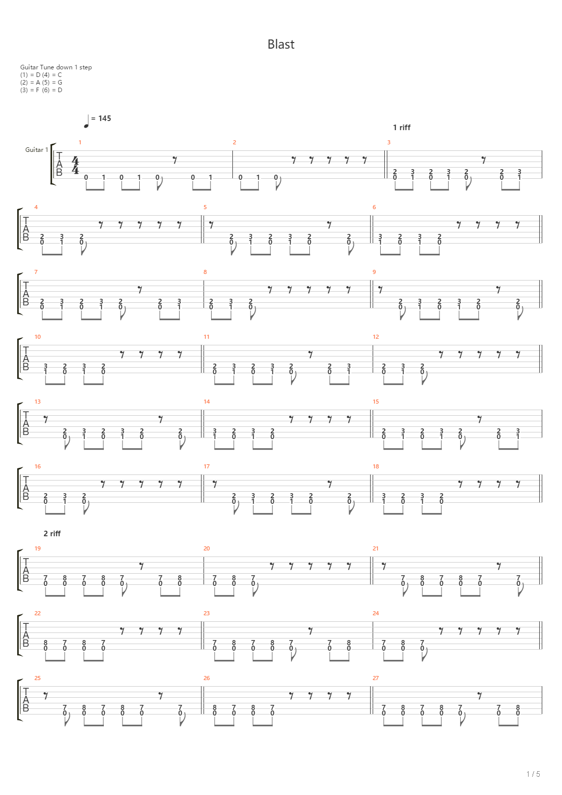 Blast吉他谱