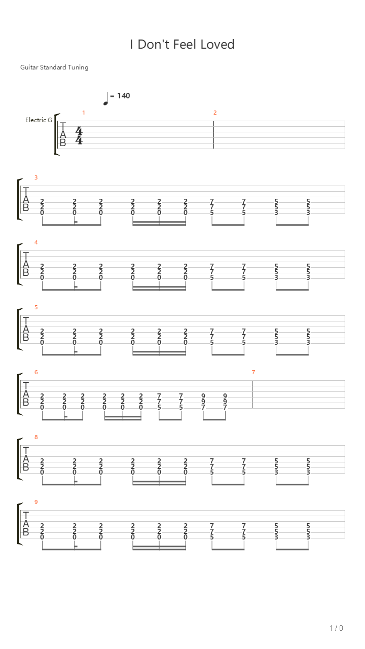 I Dont Feel Loved If The Jews Do吉他谱