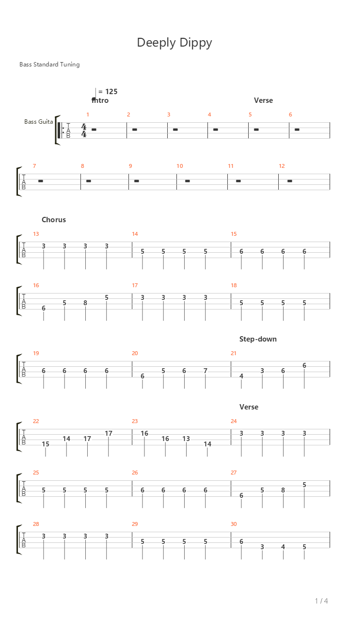 Deeply Dippy吉他谱