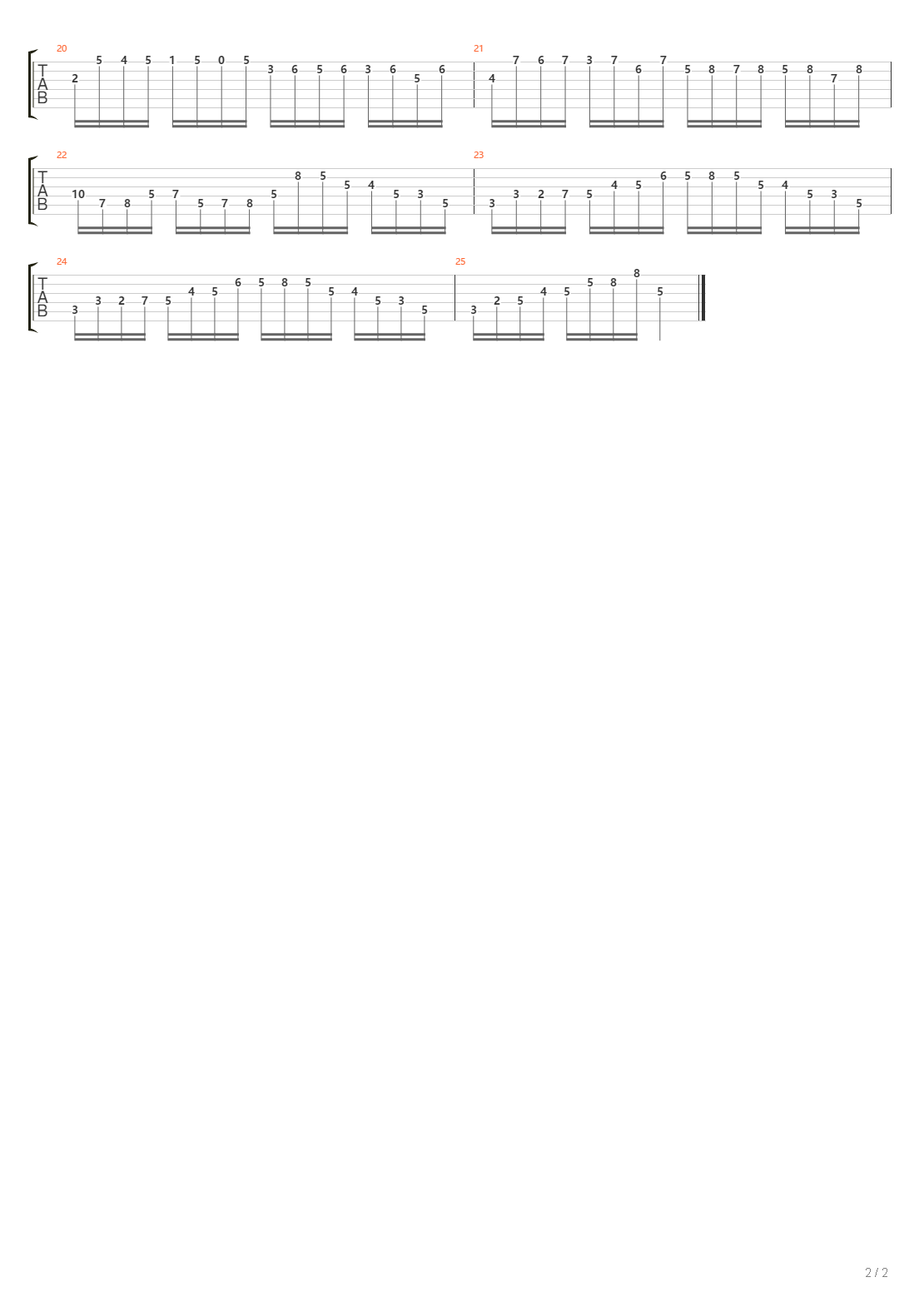 Etude 2吉他谱