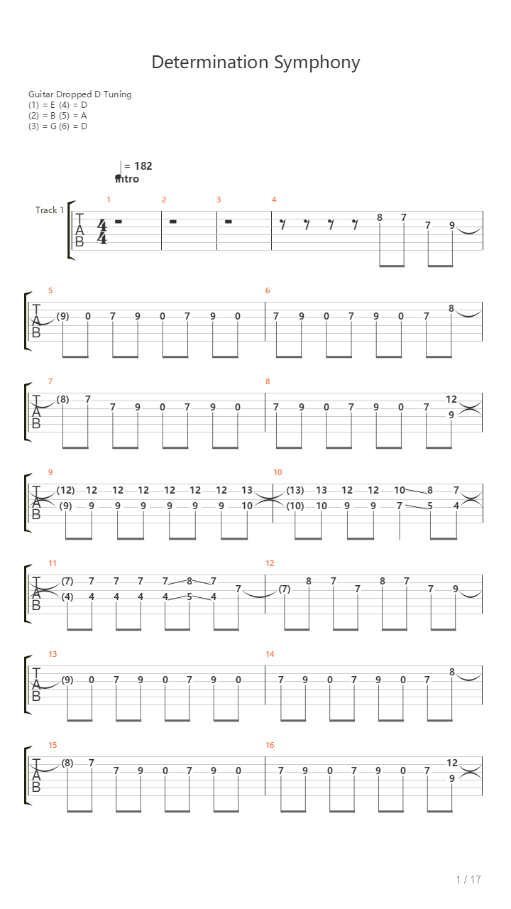 Determination Symphony吉他谱