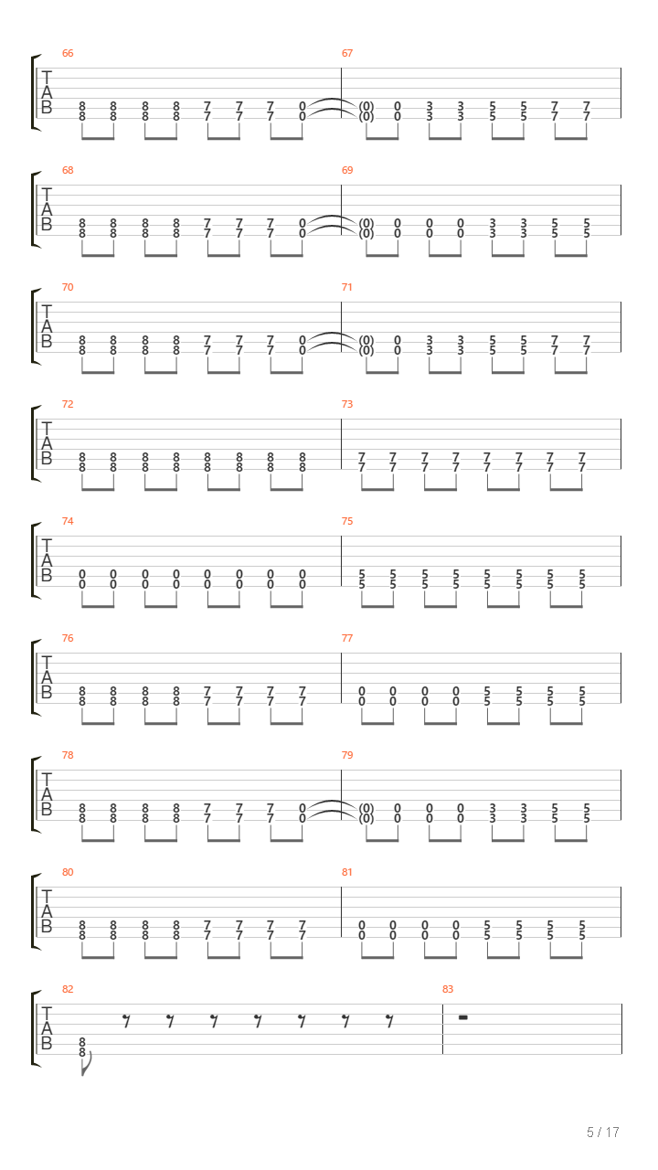 R吉他谱