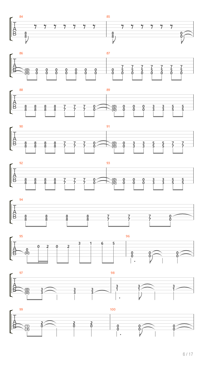 R吉他谱