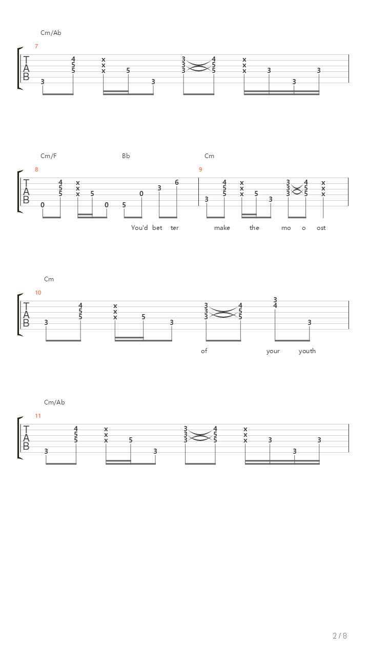 How Things Change吉他谱