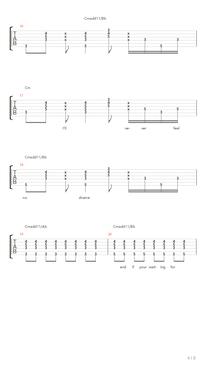 How Things Change吉他谱