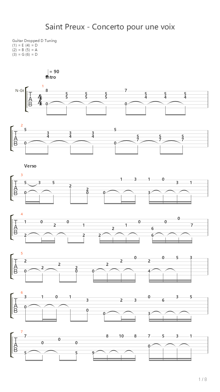 Concerto Pour Une Voix吉他谱