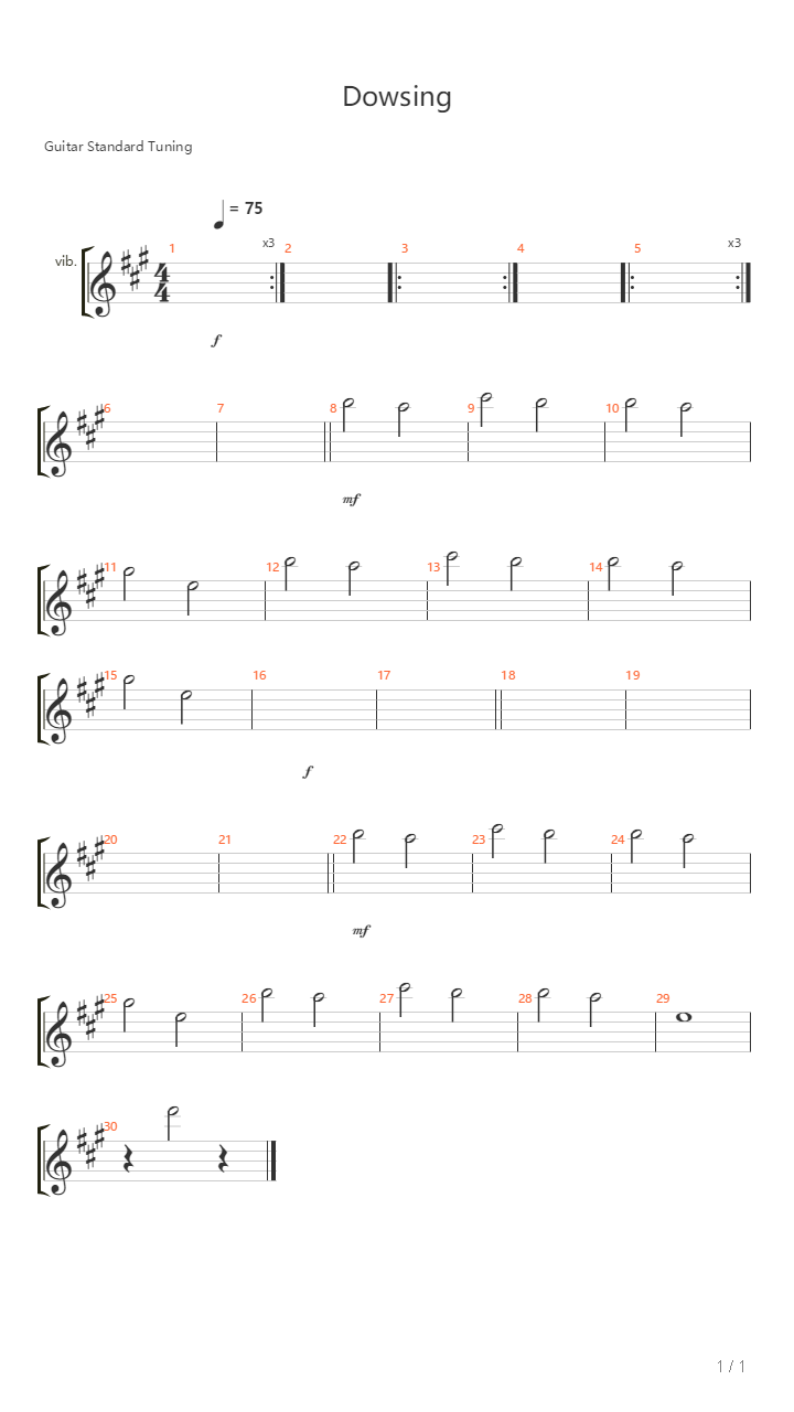 Dowsing吉他谱