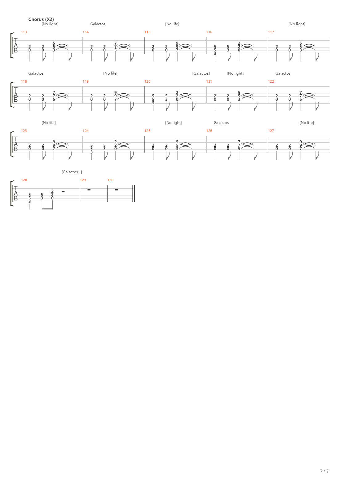 Galactos吉他谱