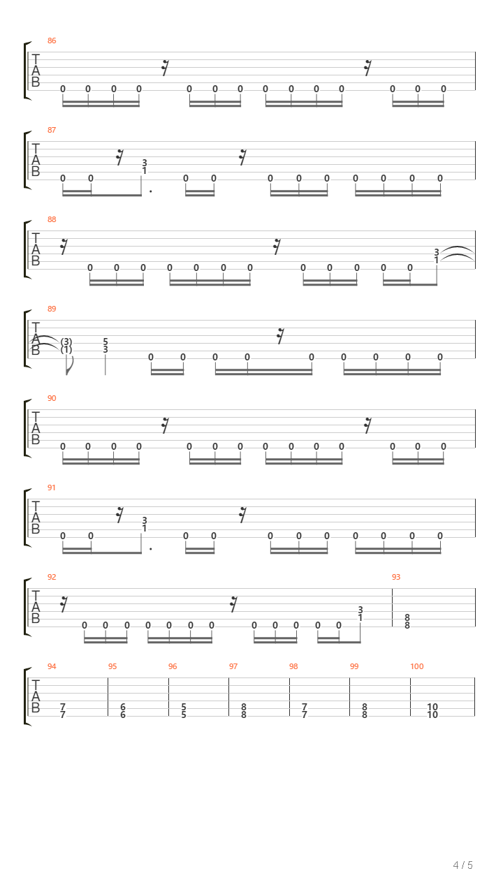 Wolfen吉他谱