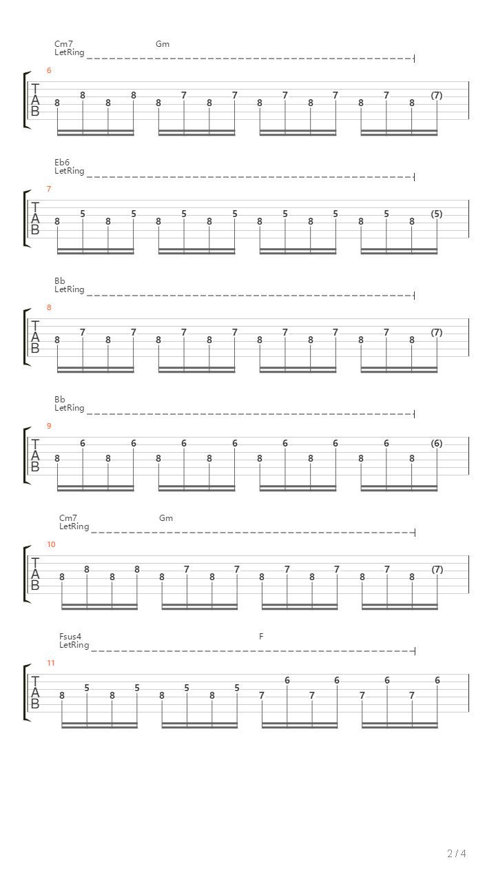 Still吉他谱