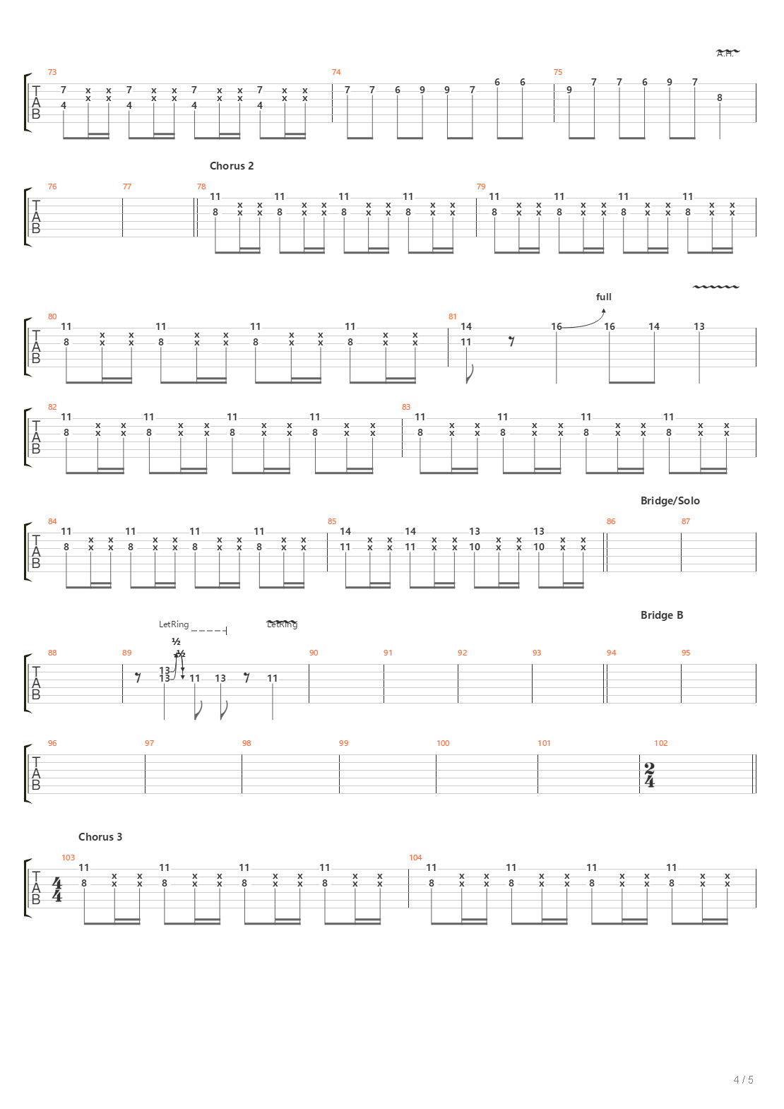 Hitohira No Hanabira吉他谱