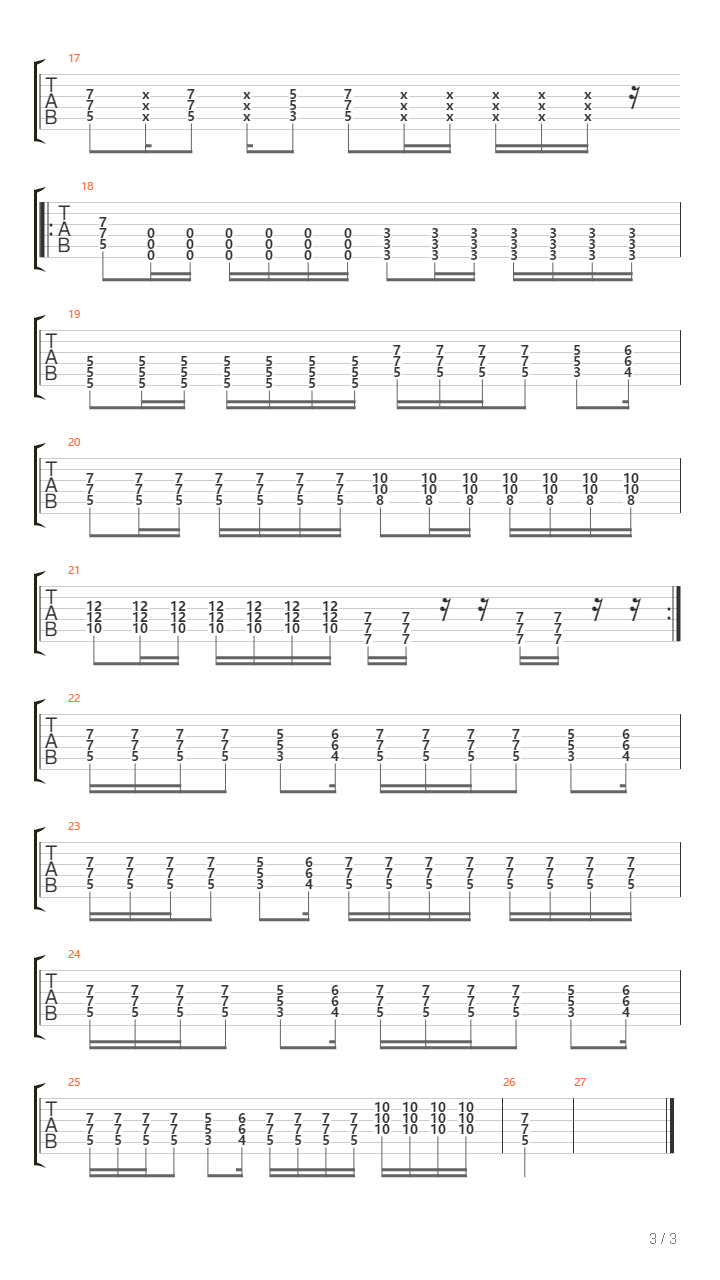 Song 2吉他谱