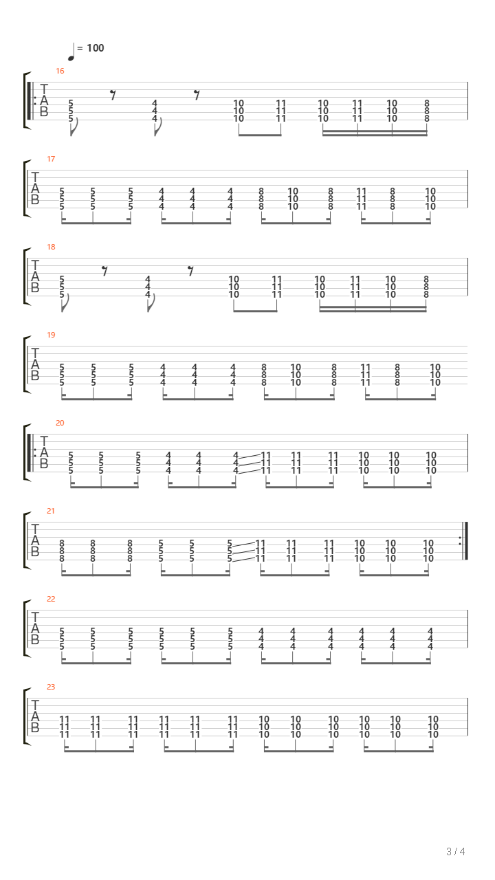 Song 3吉他谱