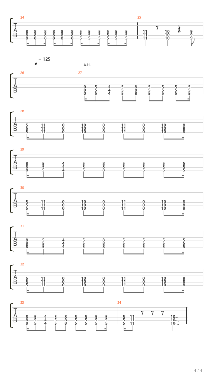 Song 3吉他谱